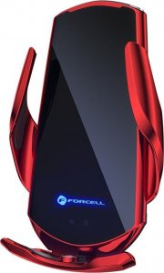 ForCell Uchwyt z ładowaniem indukcyjnym automatyczny + adapt. magnetyczne FORCELL HS1 Qi 15W czerwony 7