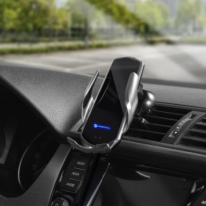 ForCell Uchwyt z ładowaniem indukcyjnym automatyczny + adapt. magnetyczne FORCELL HS1 Qi 15W srebrny 16