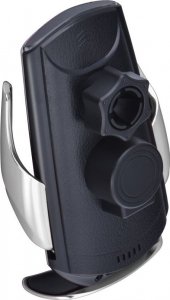 ForCell Uchwyt z ładowaniem indukcyjnym automatyczny + adapt. magnetyczne FORCELL HS1 Qi 15W srebrny 5