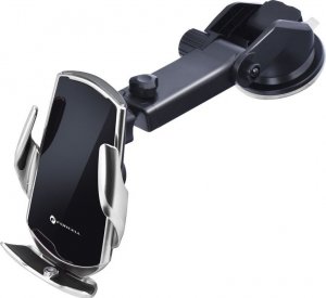 ForCell Uchwyt z ładowaniem indukcyjnym automatyczny + adapt. magnetyczne FORCELL HS1 Qi 15W srebrny 7