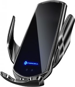 ForCell Uchwyt z ładowaniem indukcyjnym automatyczny + adapt. magnetyczne FORCELL HS1 Qi 15W czarny 3