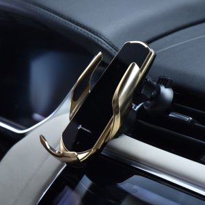 ForCell Uchwyt z ładowaniem indukcyjnym automatyczny + adapt. magnetyczne FORCELL HS1 Qi 15W złoty 13