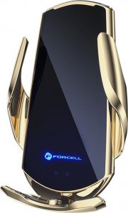 ForCell Uchwyt z ładowaniem indukcyjnym automatyczny + adapt. magnetyczne FORCELL HS1 Qi 15W złoty 3