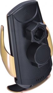 ForCell Uchwyt z ładowaniem indukcyjnym automatyczny + adapt. magnetyczne FORCELL HS1 Qi 15W złoty 6