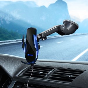 ForCell Uchwyt z ładowaniem indukcyjnym automatyczny + adapt. magnetyczne FORCELL HS1 Qi 15W niebieski 12