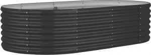 vidaXL vidaXL Donica ogrodowa, malowana proszkowo stal, 152x80x36cm, antracyt 2