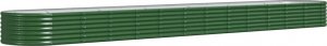 vidaXL vidaXL Donica ogrodowa, malowana proszkowo stal, 512x80x36 cm, zielona 2