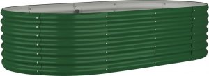 vidaXL vidaXL Donica ogrodowa, malowana proszkowo stal, 152x80x36 cm, zielona 2