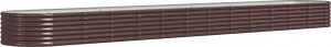 vidaXL vidaXL Donica ogrodowa, malowana proszkowo stal, 512x80x36 cm, brąz 2