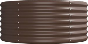 vidaXL vidaXL Donica ogrodowa, malowana proszkowo stal, 512x80x36 cm, brąz 4