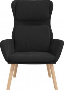 vidaXL vidaXL Fotel wypoczynkowy, czarny, obity aksamitem 3