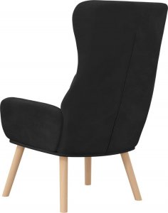 vidaXL vidaXL Fotel wypoczynkowy, czarny, obity aksamitem 5