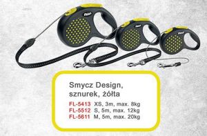 Flexi Smycz Design sznurek - Żółta S 2