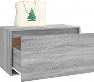 vidaXL vidaXL Ławka do przedpokoju, 80x40x45 cm, szary dąb sonoma 4