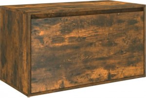 vidaXL Ławka do przedpokoju, 80x40x45 cm, przydymiony dąb 2