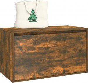 vidaXL Ławka do przedpokoju, 80x40x45 cm, przydymiony dąb 5