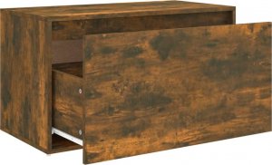 vidaXL Ławka do przedpokoju, 80x40x45 cm, przydymiony dąb 7