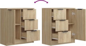 vidaXL vidaXL Szafka, dąb sonoma, 60x30x70 cm, materiał drewnopochodny 6