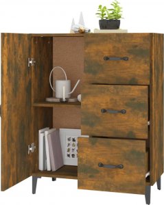 vidaXL Szafka, przydymiony dąb, 69,5x34x90 cm 4