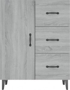 vidaXL vidaXL Szafka, szary dąb sonoma, 69,5x34x90cm, materiał drewnopochodny 5