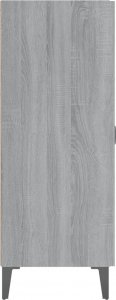 vidaXL vidaXL Szafka, szary dąb sonoma, 69,5x34x90cm, materiał drewnopochodny 6