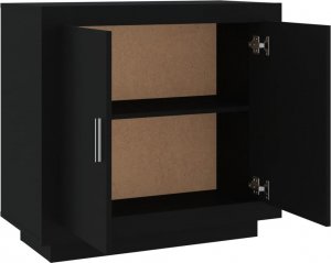 vidaXL vidaXL Szafka, czarna, 80x40x75 cm, materiał drewnopochodny 6