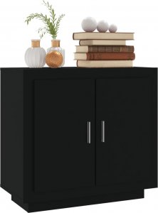 vidaXL vidaXL Szafka, czarna, 80x40x75 cm, materiał drewnopochodny 8