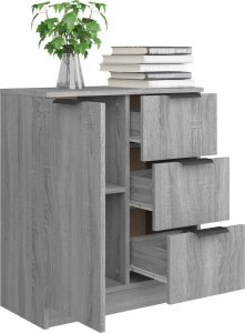 vidaXL Szafka, szary dąb sonoma, 60x30x70 cm 7