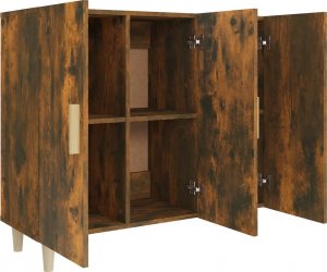 vidaXL Szafka, przydymiony dąb, 90x34x80 cm 4