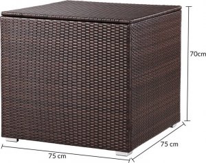 Skrzynia ogrodowa WideShop RATANOWY KUFER SKRZYNIA KOSZ POLLYRATTAN BRĄZOWY 4