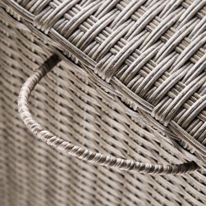 Skrzynia ogrodowa WideShop RATANOWY KUFER SKRZYNIA KOSZ POLLYRATTAN KREMOWY 3