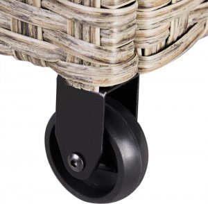 Skrzynia ogrodowa WideShop RATANOWY KUFER SKRZYNIA KOSZ POLLYRATTAN KREMOWY 7