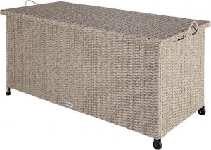 Skrzynia ogrodowa WideShop RATANOWY KUFER SKRZYNIA KOSZ POLLYRATTAN KREMOWY 10