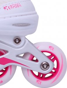 Rolki Street Rider Pro z wymienną płozą regulowane różowe r. 28-32 2