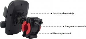 Simpler Uchwyt rowerowy na telefon uniwersalny czarny 6