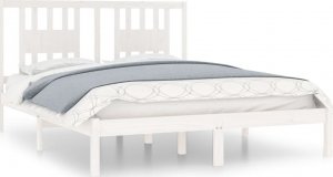 vidaXL vidaXL Rama łóżka, biała, lite drewno sosnowe, 140x200 cm 2