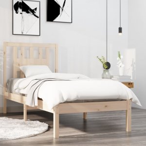 vidaXL vidaXL Rama łóżka, lite drewno, 90x190 cm, pojedyncza 1