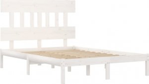 vidaXL vidaXL Rama łóżka, biała, lite drewno, 200x200 cm 4
