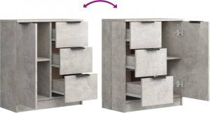 vidaXL Szafka, szarość betonu, 60x30x70 cm 6