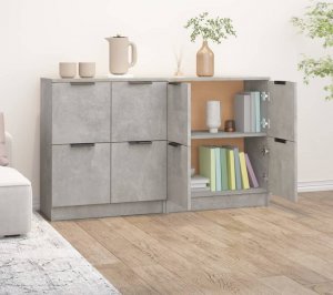 vidaXL Komody, 2 szt., szarość betonu, 60x30x70 cm 5