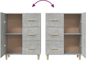 vidaXL vidaXL Szafka, szarość betonu, 69,5x34x90 cm, materiał drewnopochodny 8