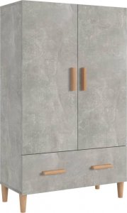 vidaXL vidaXL Szafka, szarość betonu, 70x31x115 cm, materiał drewnopochodny 2