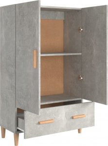 vidaXL vidaXL Szafka, szarość betonu, 70x31x115 cm, materiał drewnopochodny 4