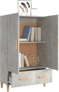 vidaXL vidaXL Szafka, szarość betonu, 70x31x115 cm, materiał drewnopochodny 7