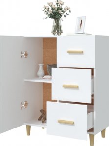 vidaXL vidaXL Szafka, biała, 69,5x34x90 cm, materiał drewnopochodny 4
