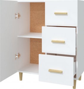 vidaXL vidaXL Szafka, biała, 69,5x34x90 cm, materiał drewnopochodny 7