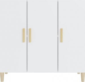vidaXL Szafka, biała, 90x34x80 cm, materiał drewnopochodny 3