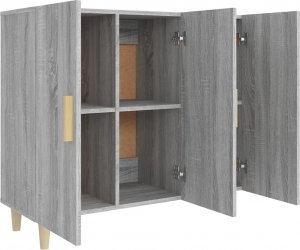 vidaXL vidaXL Szafka, szary dąb sonoma, 90x34x80 cm, materiał drewnopochodny 4