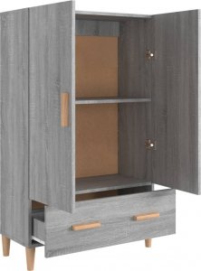 vidaXL vidaXL Szafka, szary dąb sonoma, 70x31x115 cm, materiał drewnopochodny 4