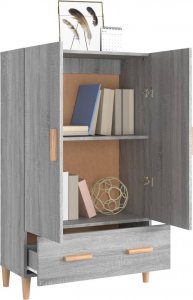 vidaXL vidaXL Szafka, szary dąb sonoma, 70x31x115 cm, materiał drewnopochodny 7